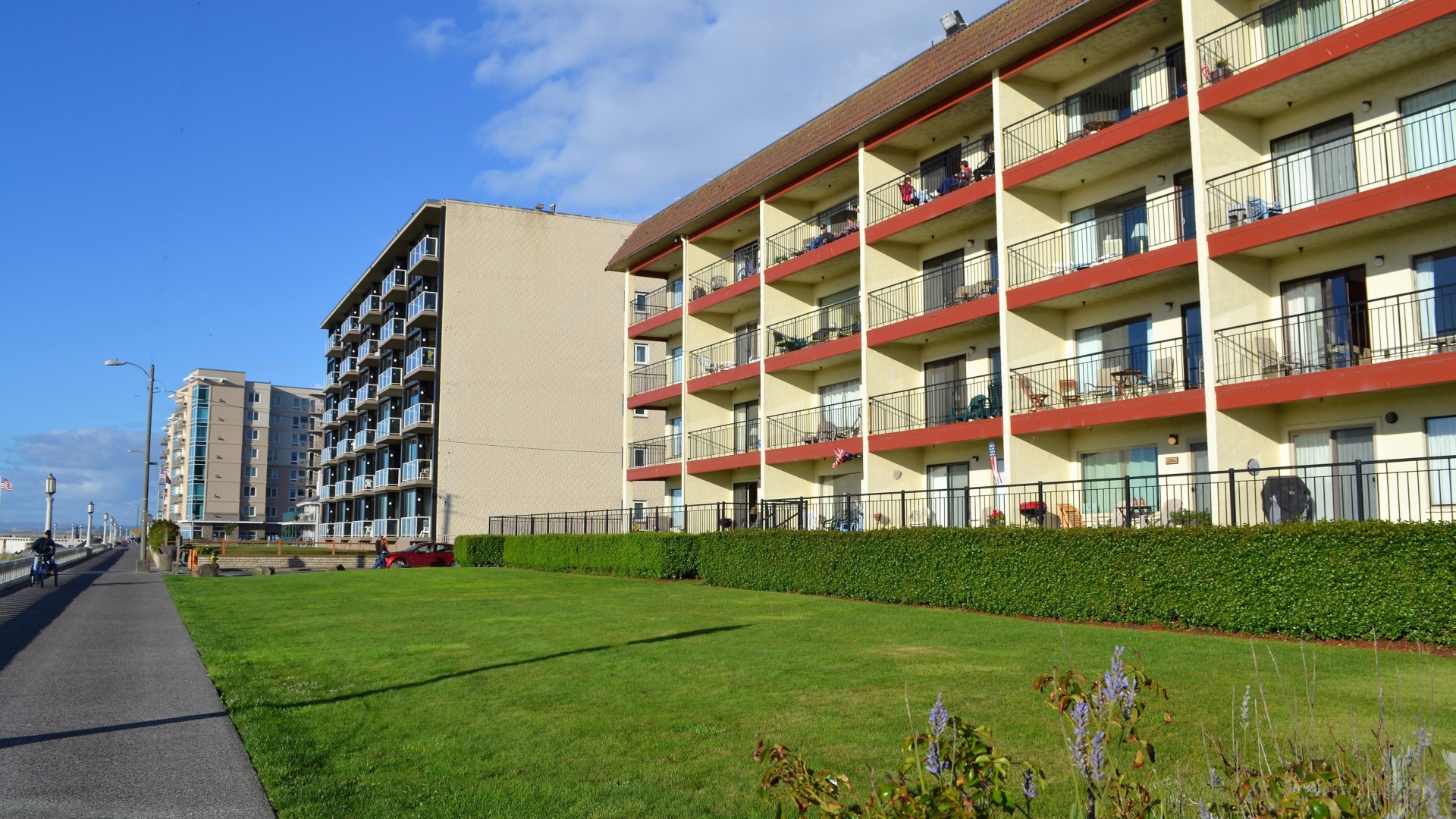 Ocean side of Seaside Beach Club Condos